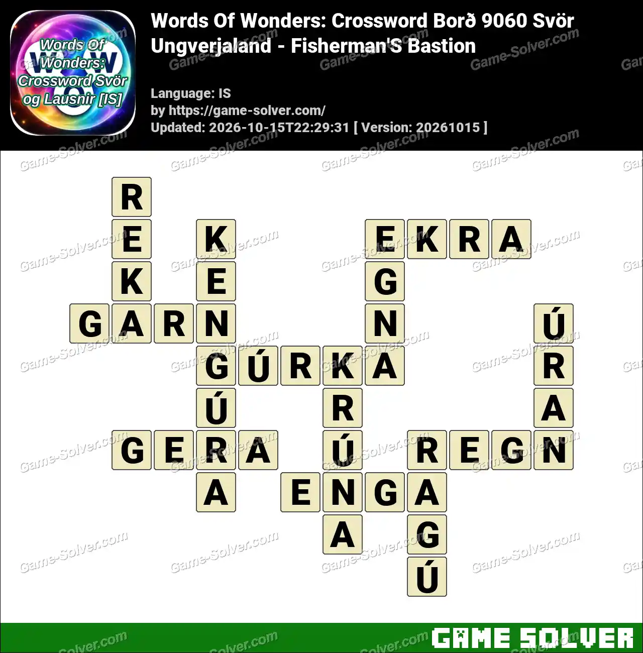 Words Of Wonders: Crossword Borð 9060 Svör – Ungverjaland – Fisherman’S Bastion